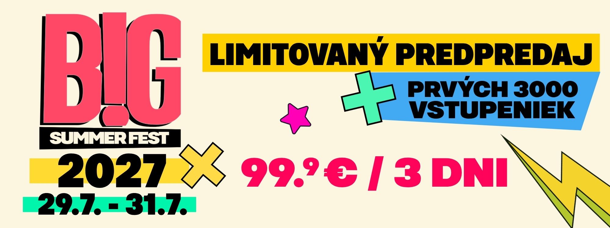 Limitovaný predpredaj Big Summer Fest 2027